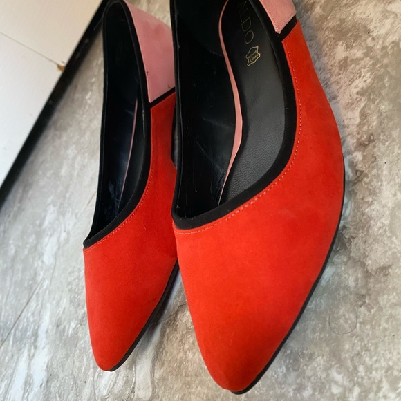 AWESOME two-tone ALDO baby-pink & strawberry-red flats! Great 4 spring &… - Picture 3 of 10